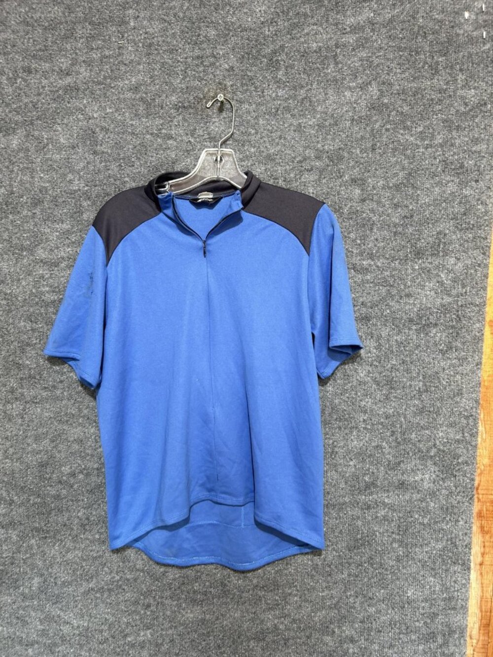 Mountain Equipment Co-op Cycling Jersey Mens Medium Blue 1/4 Zip Pockets Bike
